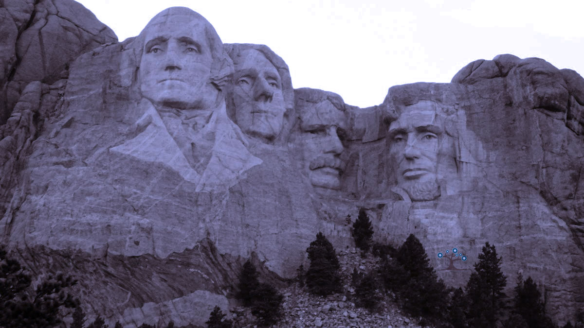A photo of Mount Rushmore.
