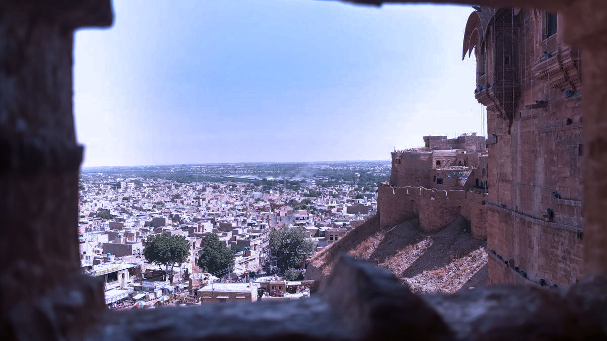 A panaromic view of an old city.